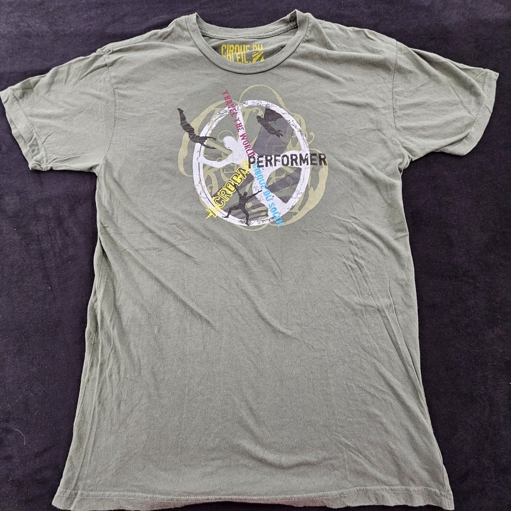 Cirque du Soleil Performer Green Short Sleeve Cotton T-Shirt Women's‎ L